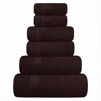 Cotton Towel Set 6 pc Soft Quick Dry Chemical-Free