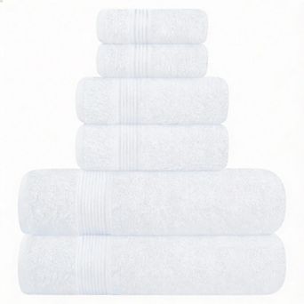 Cotton Towel Set 6 pc Soft Quick Dry Chemical-Free