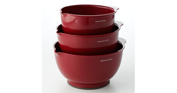 kitchenaid mixing bowls red