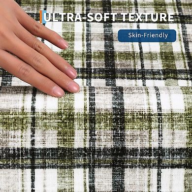 Machine Washable Modern Grid Area Rug Non Slip Bordered Carpet for Living Room Bedroom