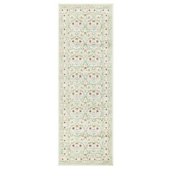 Retro Pastoral Floral Washable Area Rug Ultra Thin Non Slip Non Shedding Rug for Living Space