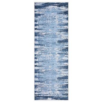 Machine Washable Non Slip Modern Abstract Striped Area Rug for Indoor Use