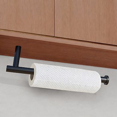 Self-Adhesive Stainless Steel Paper Towel Holder, 13" Long, Wall or Cabinet Mount