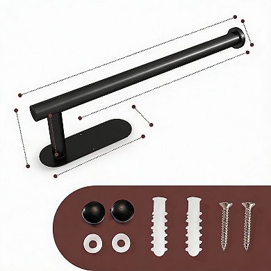 Self-Adhesive Stainless Steel Paper Towel Holder, 13" Long, Wall or Cabinet Mount