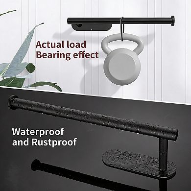 Self-Adhesive Stainless Steel Paper Towel Holder, 13" Long, Wall or Cabinet Mount