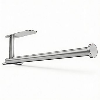 Self-Adhesive Stainless Steel Paper Towel Holder, 13" Long, Wall or Cabinet Mount