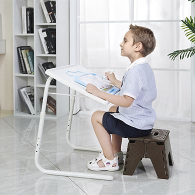 Foldable Tray Table Portable Sofa TV Tray 6 Heights 3 Angles Laptop Desk