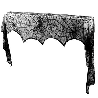Halloween Decoration Black Lace Spiderweb
