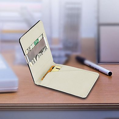 Unisex PU Leather Wallet RFID Blocking Slim Bifold Credit Card Holder with Money Clip