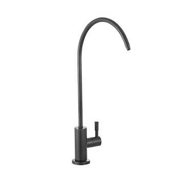 Filtered Drinking Water Faucet with 360° Gooseneck for Under-Sink Systems - Black