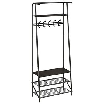 Multifunctional Stylish Coat Rack and Shoe Cabinet Bench, Suitable for Entrances and Hallways