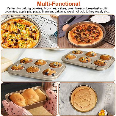 Nonstick Bakeware Set Baking Tray Ovenware Sheet Kit 5Pcs