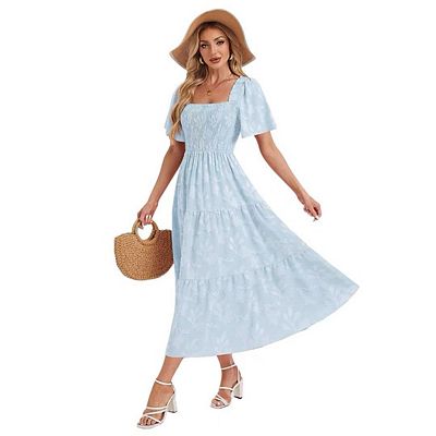 white christmas dresses PRETTYGARDEN Women's Summer Spaghetti Strap Maxi Dresses Plaid Square