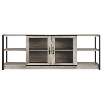Farmhouse TV Stand for 75 in TVs, Entertainment Center with Storage Cabinet