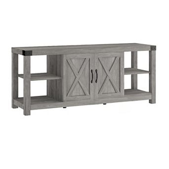 TV Stand for 65'' TV, Farmhouse Entertainment Center, 60'' TV Console Table with Shelves