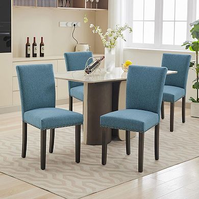 Dining Chairs Set of 2, Upholstered Fabric Kitchen Chairs for Dining Room Bedroom, 265Lbs Capacity