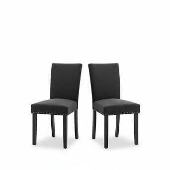 Dining Chairs Set of 2, Upholstered Fabric Kitchen Chairs for Dining Room Bedroom, 265Lbs Capacity