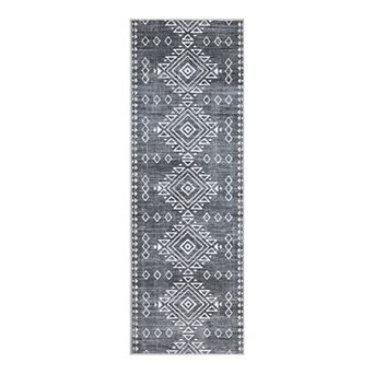 Machine Washable Area Rug - Living Room, Bedroom, Padded Low Pile Stain Resistant Premium