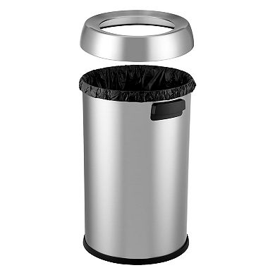 Stainless Steel Trash Can with Lid, 13 Gallon Square Pedal Garbage Bin with Lid Soft Close
