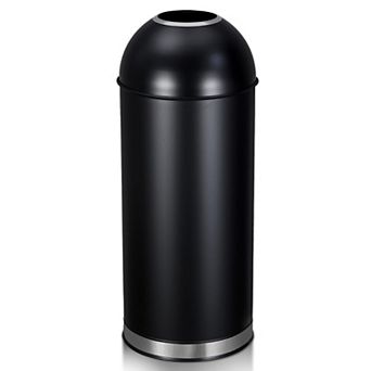 17 Gal Trash Can, Stainless Steel Tall Commercial Garbage Can, Waste Bin with Square Push Lid