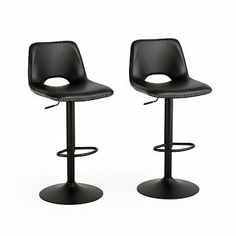 Modern Swivel Bar Stools Set of 2 for Kitchen Island Dining Room
