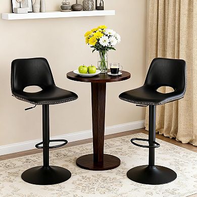 Modern Swivel Bar Stools Set of 2 for Kitchen Island Dining Room