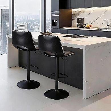Modern Swivel Bar Stools Set of 2 for Kitchen Island Dining Room