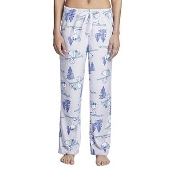 Juniors' Peanuts' Snoopy Holiday Luxe Plush Pajama Pants