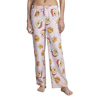 Juniors' Disney's Winnie The Pooh Holiday Luxe Plush Pajama Pants