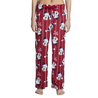 Juniors' Disney's Minnie Mouse Holiday Luxe Plush Pajama Pants