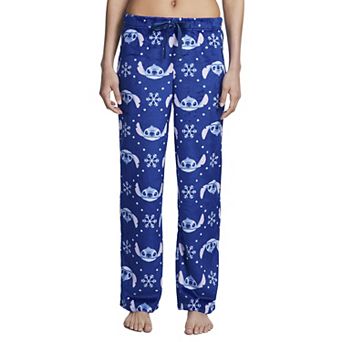 Juniors' Disney's Stitch Christmas Luxe Plush Pajama Pants