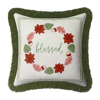Celebrate Together™ Fall Blessed Leaf Decorative Throw Pillow