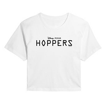 Juniors' Disney / Pixar's Hoppers Logo Cropped Tee