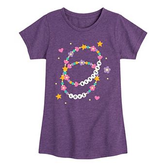 Girls 7-16 Besties Love Friendship Bracelets Graphic Tee