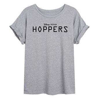 Juniors' Disney / Pixar's Hoppers Logo Oversized Tee