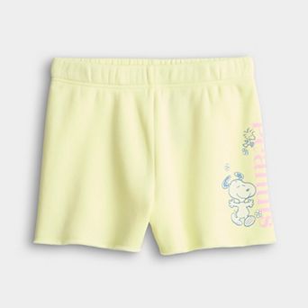 Girls 7-16 Snoopy & Woodstock Fleece Shorts