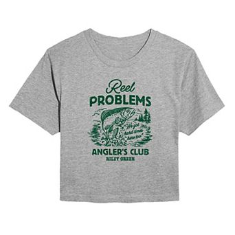 Juniors' Riley Green Reel Problems Angler's Club Cropped Tee