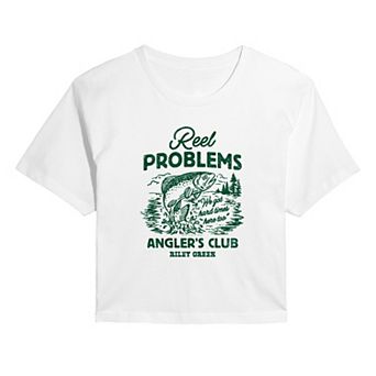 Juniors' Riley Green Reel Problems Angler's Club Cropped Tee