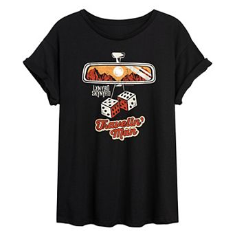 Juniors' Lynyrd Skynyrd Travelin' Man Oversized Tee