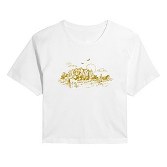 Juniors' Western Desert Landscape Cropped Tee
