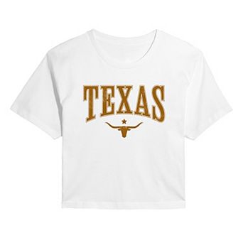 Juniors' Texas Collegiate Cropped Tee