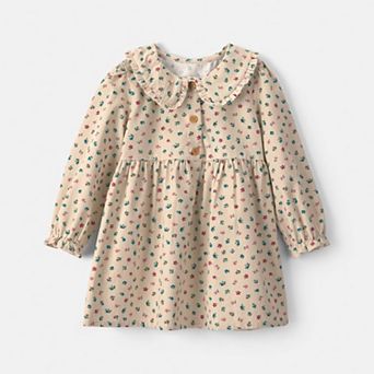 Toddler Girl Carter's Floral Collared Long-Sleeve Dress