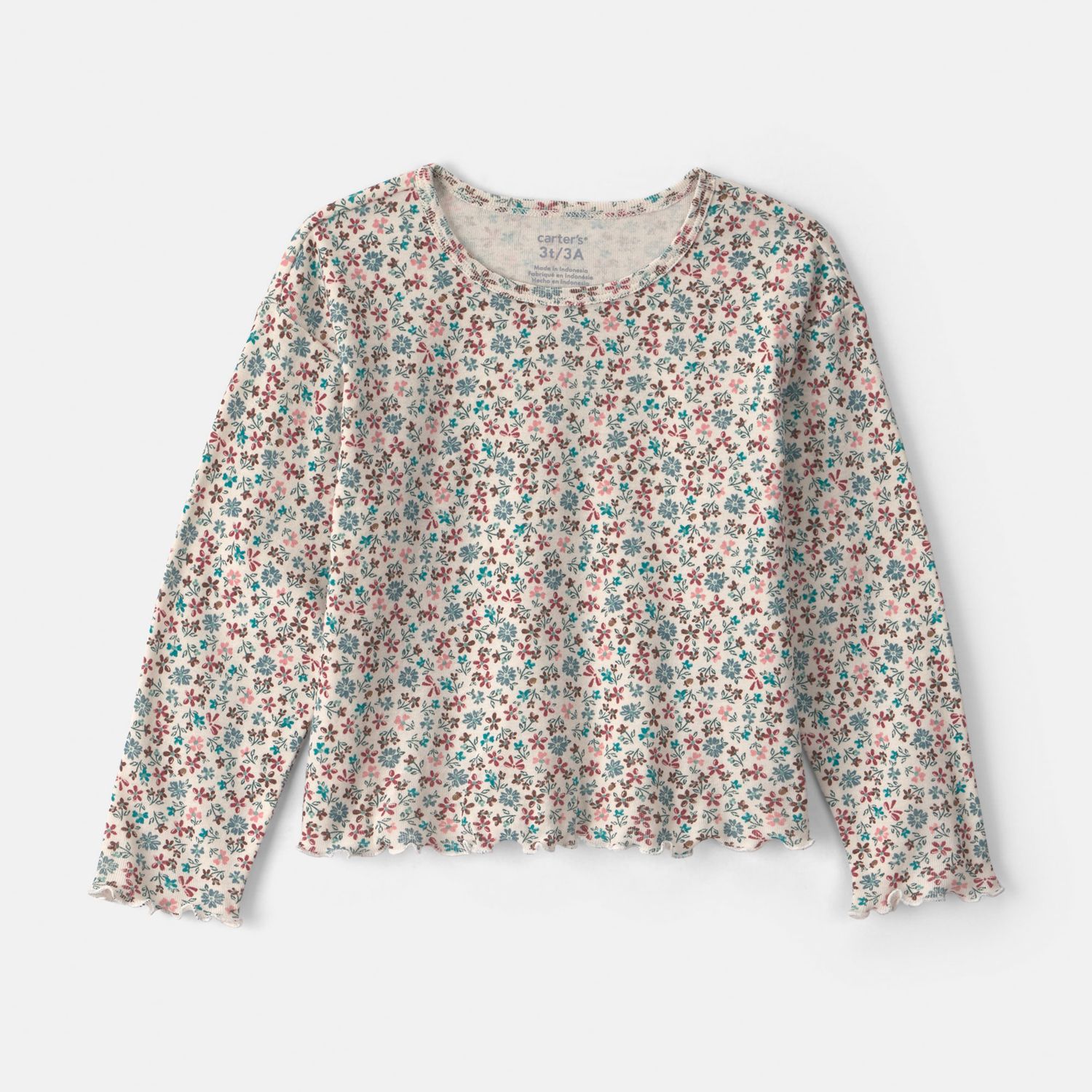 Платья Carter's 2 pc Floral Long Sleeve Dress Set для девочек-малышей, цвет: Зелёный — фото 2