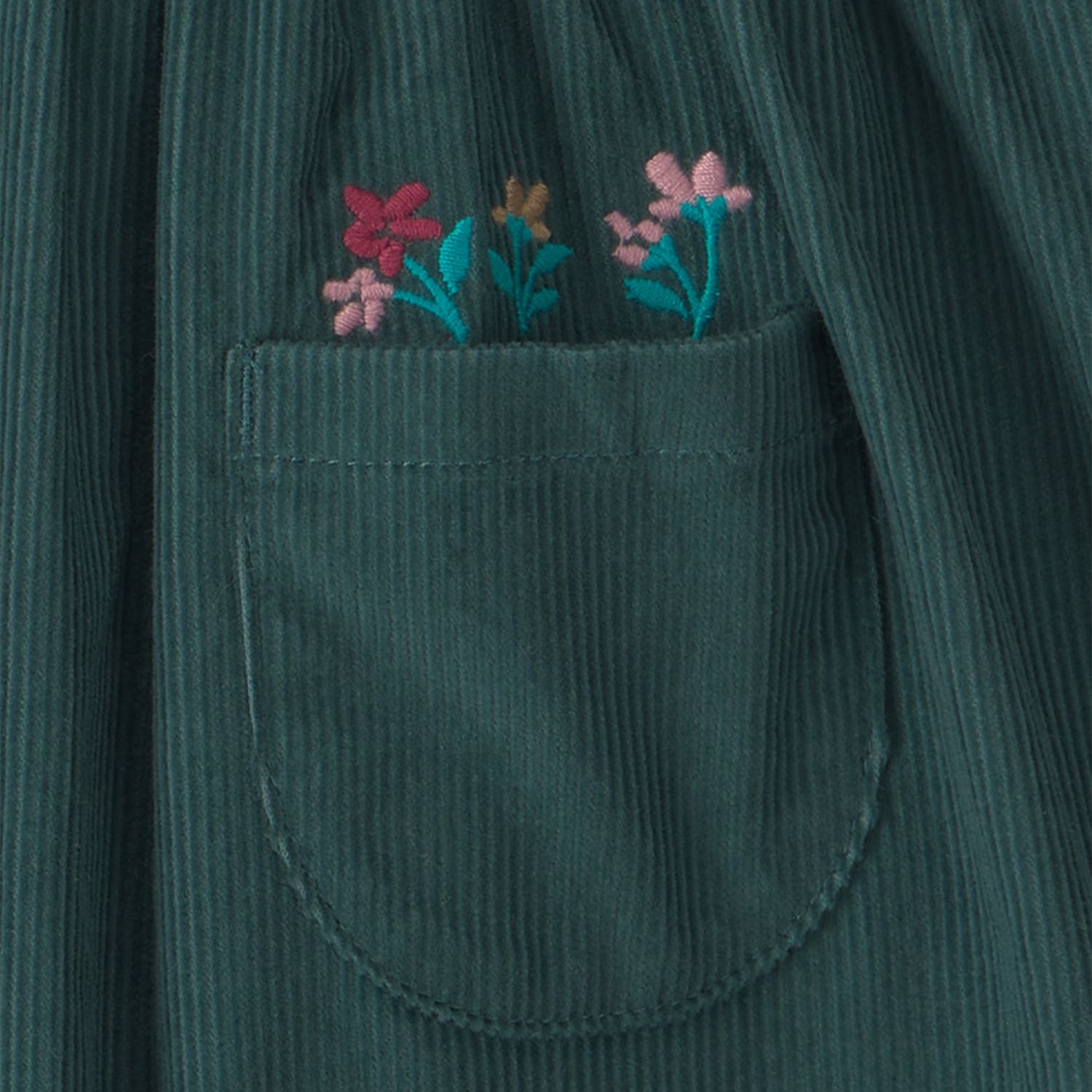 Платья Carter's 2 pc Floral Long Sleeve Dress Set для девочек-малышей, цвет: Зелёный — фото 3