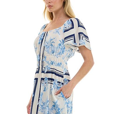 Women's Luxology Flutter Trim Maxi Dress