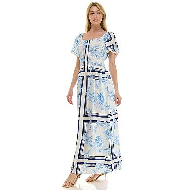Women's Luxology Flutter Trim Maxi Dress