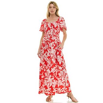 Women's Luxology Flutter Trim Maxi Dress