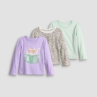 Baby & Toddler Girl Jumping Beans® 3-Pack Long Sleeve Tee