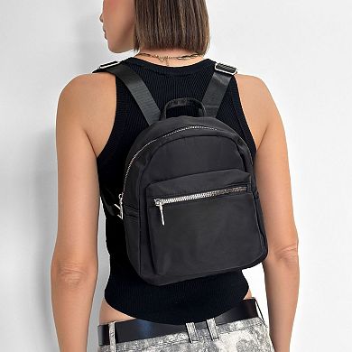 Adornia Sporty Small Backpack with Zip Closure