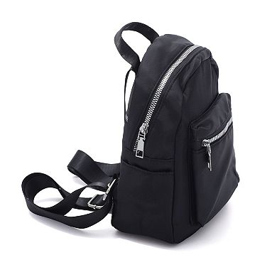 Adornia Sporty Small Backpack with Zip Closure